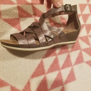 New Dansko bronze wedge sandals size 36